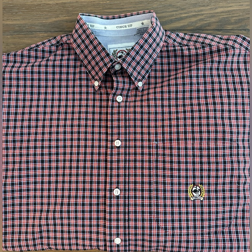 Cinch Long‎ Sleeve Button Down Shirt Size L Gently Worn